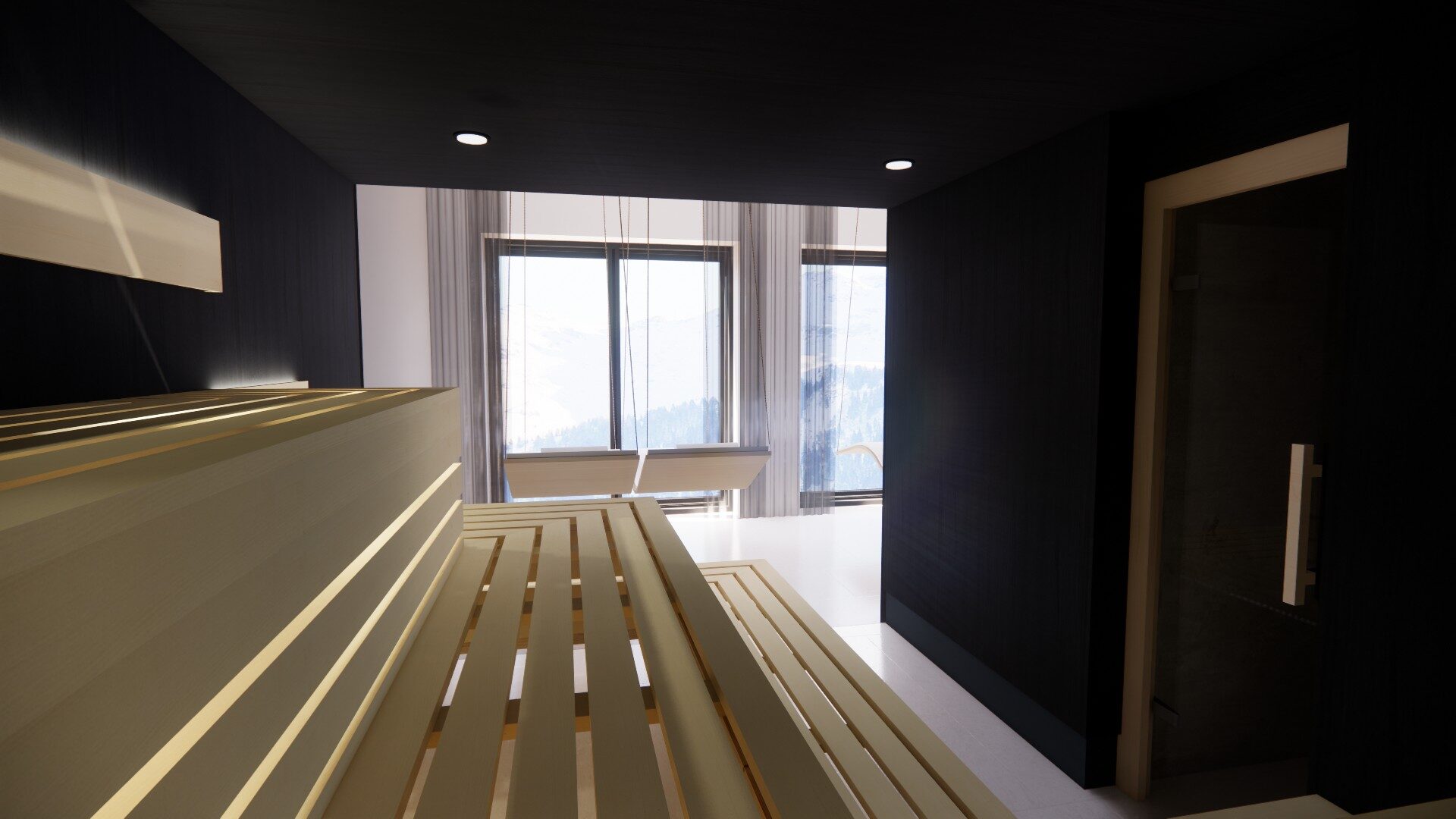 Finnische Sauna mit Ausblick