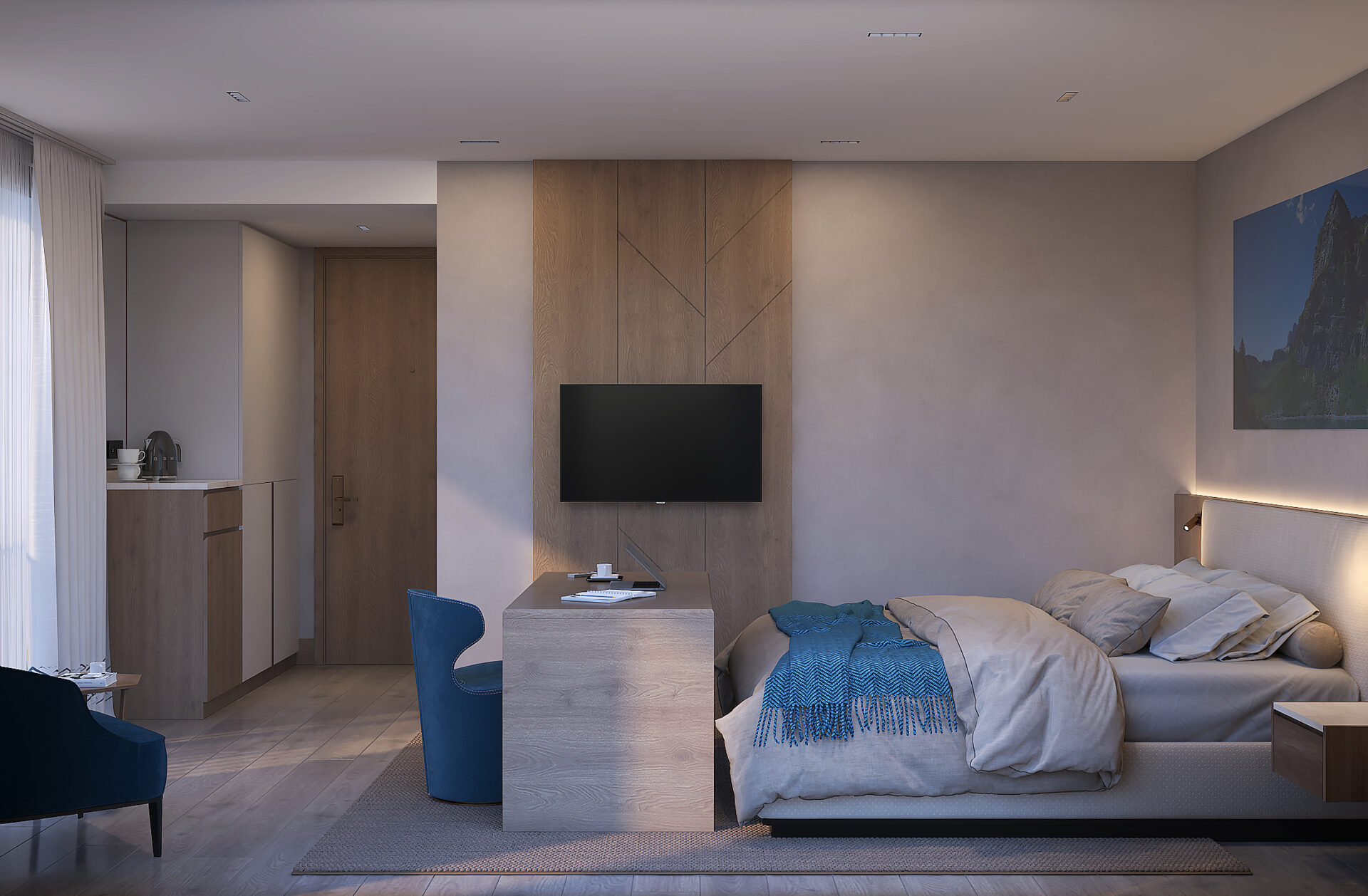 Panoramadoppelzimmer mit Balkon - Eckzimmer