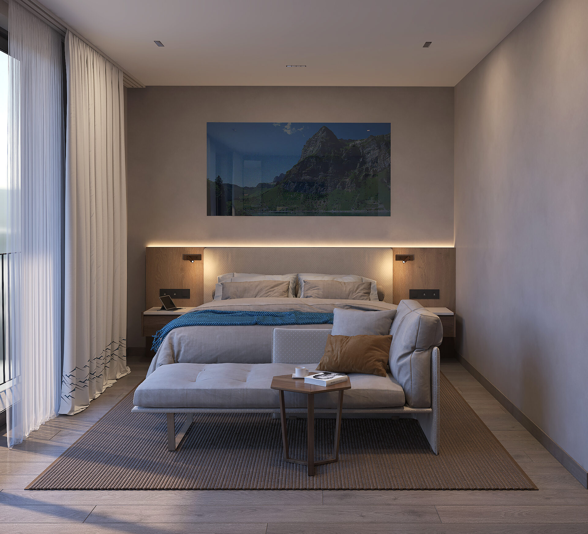 Panoramadoppelzimmer mit Sofa