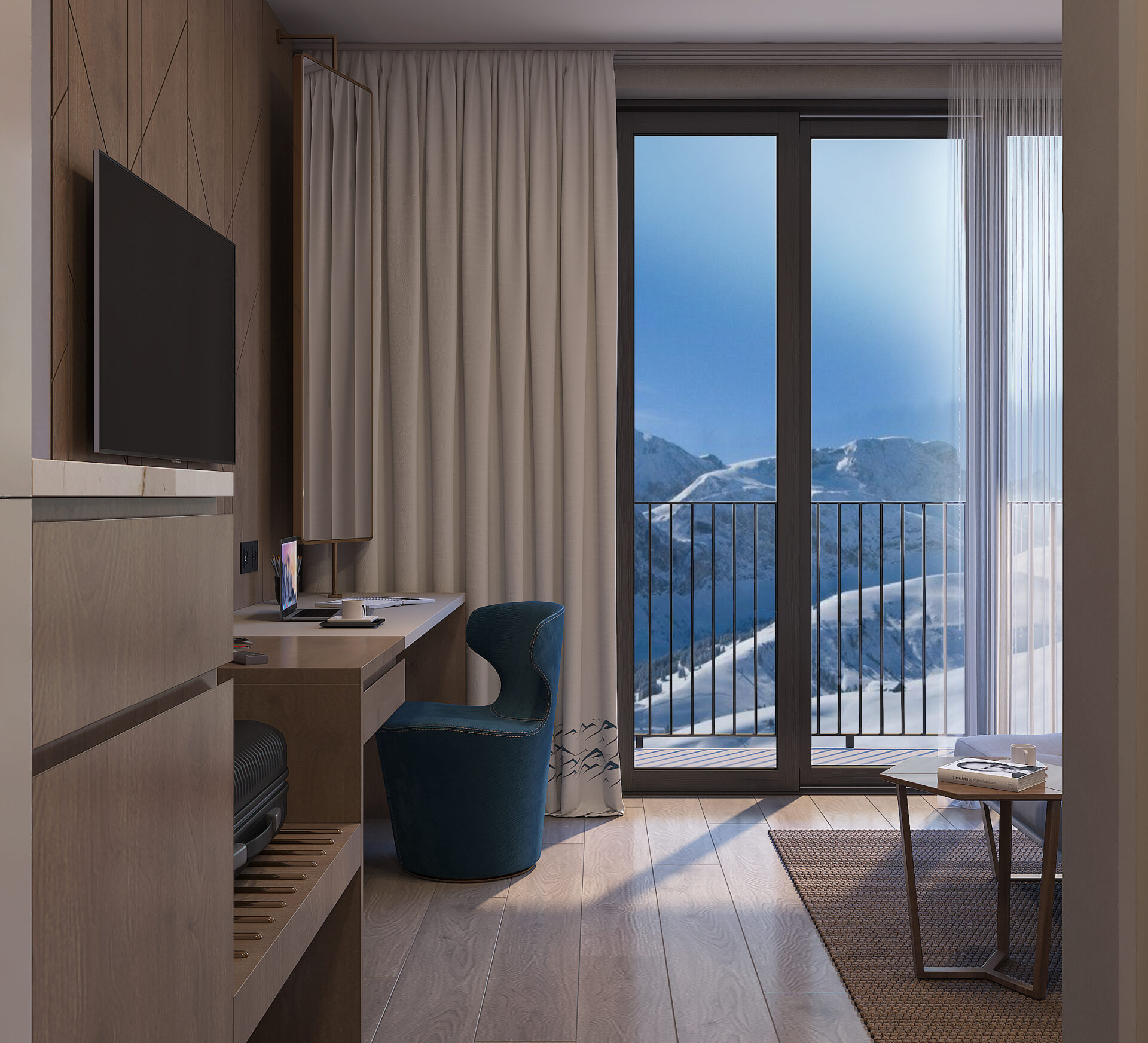 Panoramadoppelzimmer mit Sofa