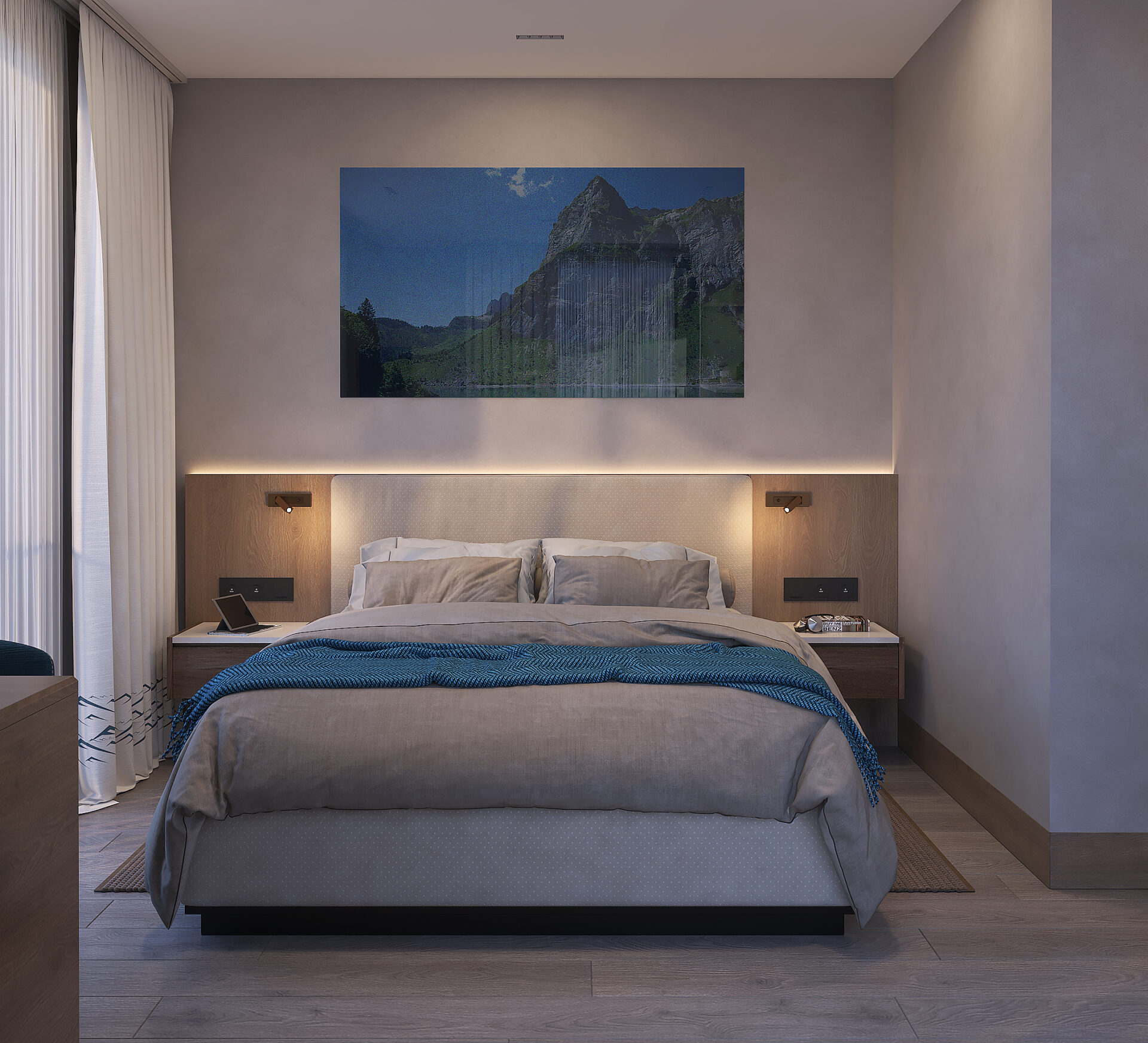 Einzelzimmer Deluxe - Bett 160x200cm für zwei Personen